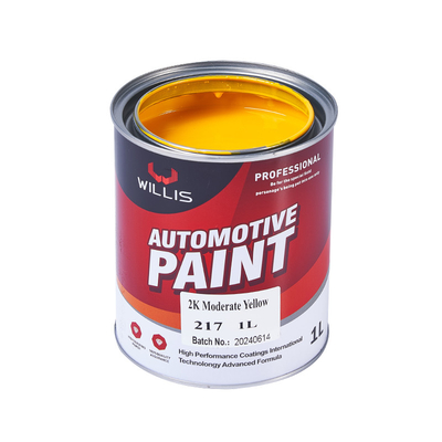 Thermosetting High Gloss Solid Car Body Filler Härtender 2K Gelbe Acryl-Sprayfarbe Autokarosserie Reparaturfarbe