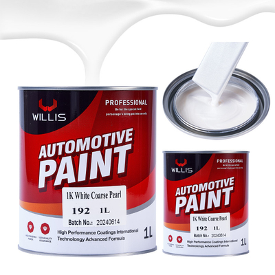 OEM 1K Metallpigment Weiße Perle Automotive Farbe Autofarbeiter Farbe Ausdünner Farbe Obermantel