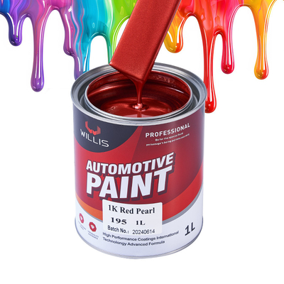 Schnelle Trockene Acryl Flash Klar Perlen Automotive Farbe 1K Rot Perlen Acryl Lack Farbe Automotive Verdünner