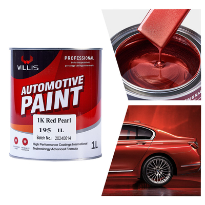 Schnelle Trockene Acryl Flash Klar Perlen Automotive Farbe 1K Rot Perlen Acryl Lack Farbe Automotive Verdünner