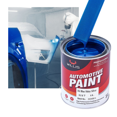 Mischblaue, glänzende Silberfarbe Metallfarbe für Fahrzeuge Hitzebeständige Silberpigmente Acryllak Sprühfarbe