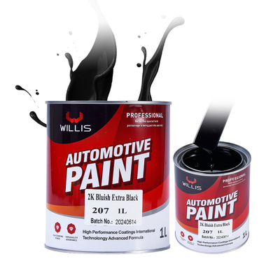 Dauerhafte Epoxy-Automotive-Akrillfarbe Zwei Packungen Metallrot 2K Blaufarbe Extra-Schwarz Akryl-Autofarbe