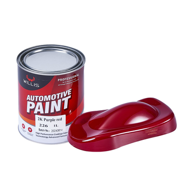 Schnelle Trocknung Auto Körper Metallfüllstoff 2K Lila Rot Autofarbe 2K Sprühfarbe Lila Rot