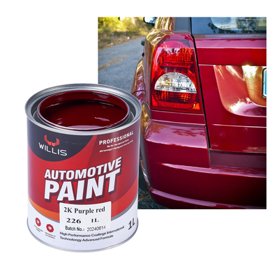 Schnelle Trocknung Auto Körper Metallfüllstoff 2K Lila Rot Autofarbe 2K Sprühfarbe Lila Rot