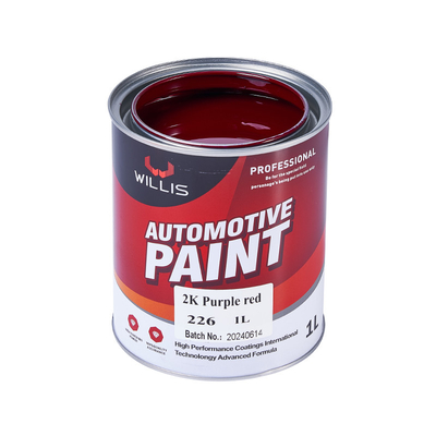 Schnelle Trocknung Auto Körper Metallfüllstoff 2K Lila Rot Autofarbe 2K Sprühfarbe Lila Rot