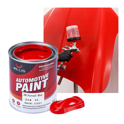 Hartes 2K Basis Rot Auto Farben Farben, 2K Ferrari Rot Auto Farbe Nachbearbeitung Farbe Auto Farbe Wiederherstellung