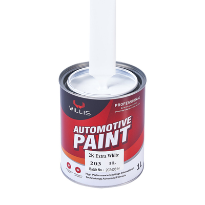 Metallische Weiß 2K Feste Farbe Autokörper Touch Up Spray Wasserbeständigkeit Auto Veredelung Farbe 2k Sprayfarbe