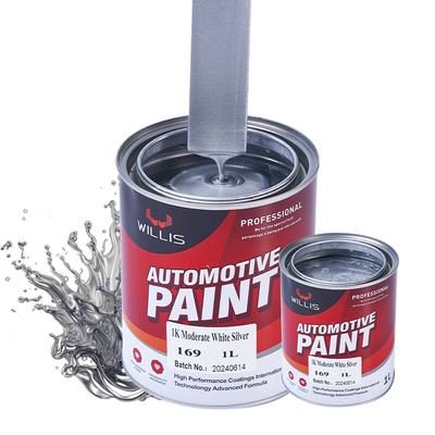 Veredelung Sparking Silver Metallische Automotive Farbe Pulverbeschichtung 1K Basecoat, Acryllack Sprayfarbe, Autofarbe