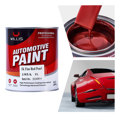 Acrylische Perlenfarbe für Autos mit hoher Farbsättigung 1K Feinrot Perlenfarbe für Metallfahrzeuge