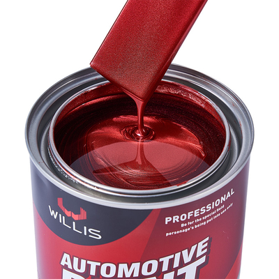 Acryl-Flash-Clear-Perl-Automobilfarbe Hochfeste Schnelle Trockenzeit 1K Kristallrot-Perl-Acrylfarbe Farbe