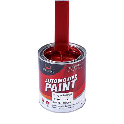 Acryl-Flash-Clear-Perl-Automobilfarbe Hochfeste Schnelle Trockenzeit 1K Kristallrot-Perl-Acrylfarbe Farbe