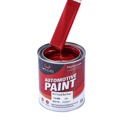 Acryl-Flash-Clear-Perl-Automobilfarbe Hochfeste Schnelle Trockenzeit 1K Kristallrot-Perl-Acrylfarbe Farbe