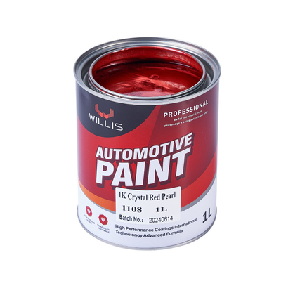 Acryl-Flash-Clear-Perl-Automobilfarbe Hochfeste Schnelle Trockenzeit 1K Kristallrot-Perl-Acrylfarbe Farbe