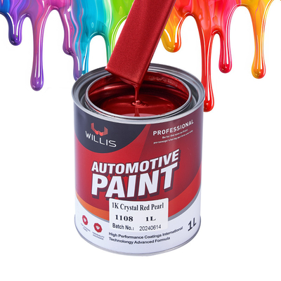 Acryl-Flash-Clear-Perl-Automobilfarbe Hochfeste Schnelle Trockenzeit 1K Kristallrot-Perl-Acrylfarbe Farbe