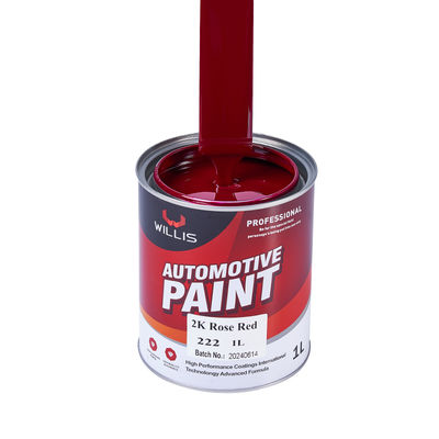 Rose Red 2K Solid Paint with 2 Years Shelf Life and Mixing Ratio 2:1:0.4-0.8 for Automotive and Plastic Coating
