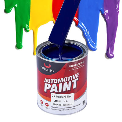 Heiß verkaufender 2K Auto Acryl Sprühfarbe Blau Metallic Glänzend Auto Flüssigbeschichtung Decklack Mehrere Farben Fabrikversorgung OEM