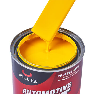 Fabriklieferung Auto-Refinish Reparaturfarbe 2K Mittelgelbe Acrylflüssigkeitsbeschichtung Bacecoat Top Coat Autosprayfarben