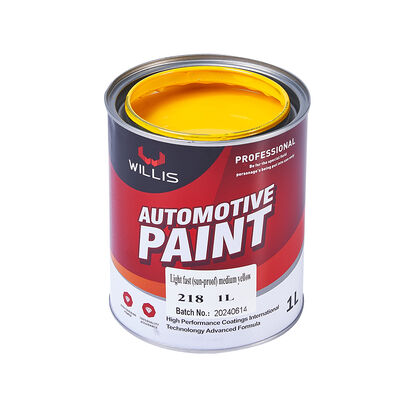 Fabriklieferung Auto-Refinish Reparaturfarbe 2K Mittelgelbe Acrylflüssigkeitsbeschichtung Bacecoat Top Coat Autosprayfarben