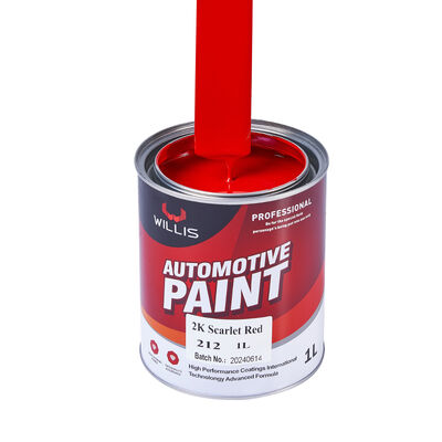 Hochglanz 2K Scarlet Rot Auto Veredelung Flüssigbeschichtung Farbe Festrot Basisbeschichtung mit Harz Acryl für Automobilfahrzeuge