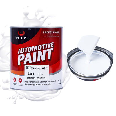 2K White Automotive Coating Two-Component Acrylic Resin & Epoxy Basecoat Top Coat for Car Painting & Refinish Car Repair Paint