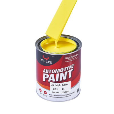 Hochwertige 2K hellgelbe Automotive Metallfarbe Autoreparatur Sprühbeschichtung mit hohem Glanz Doppelkomponente Acrylfarbe