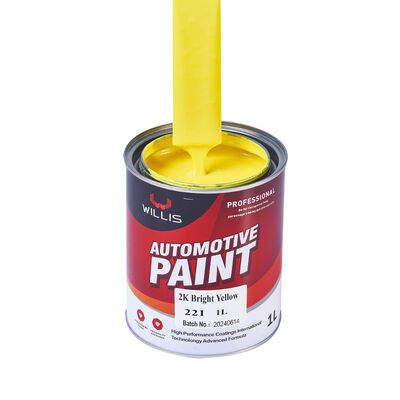 Hochwertige 2K hellgelbe Automotive Metallfarbe Autoreparatur Sprühbeschichtung mit hohem Glanz Doppelkomponente Acrylfarbe