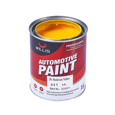Fabriklieferung Hochglanz 2K Moderat Gelb Festfarbe für Autos Beschichtung & Farbe Automotive Thinner Autofarbe Verhärter