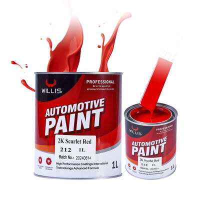 High Gloss 2K Scarlet Red Car Refinish Auto Farbe Feste rote Grundbeschichtung & Farbe Verhärter Automotive Farben für Fahrzeuge