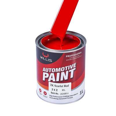 High Gloss 2K Scarlet Red Car Refinish Auto Farbe Feste rote Grundbeschichtung & Farbe Verhärter Automotive Farben für Fahrzeuge