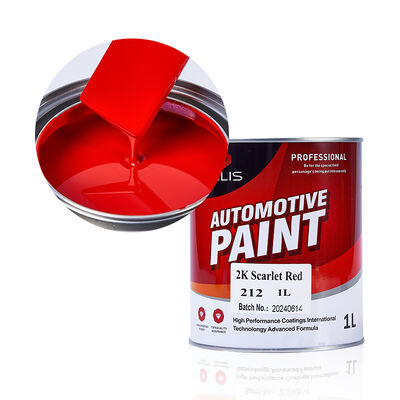 High Gloss 2K Scarlet Red Car Refinish Auto Farbe Feste rote Grundbeschichtung & Farbe Verhärter Automotive Farben für Fahrzeuge