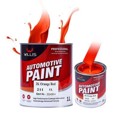 Hochwertige 2K Acrylbeschichtung & Farbe Orange Rot Automotive Farbe Warmverkauf mit gutem Preis Mehrere Farben erhältlich