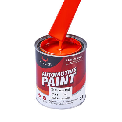 Hochwertige 2K Acrylbeschichtung & Farbe Orange Rot Automotive Farbe Warmverkauf mit gutem Preis Mehrere Farben erhältlich