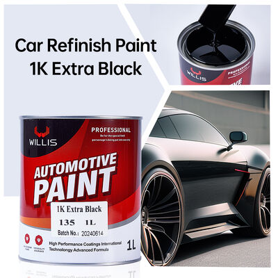 1K Extra Schwarz Flüssig Automotive Refinish Beschichtung Farbe 1K Feste Farbe Basisbeschichtung für Kunststoff Schwarz Automotive Beschichtung