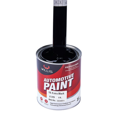 1K Extra Schwarz Flüssig Automotive Refinish Beschichtung Farbe 1K Feste Farbe Basisbeschichtung für Kunststoff Schwarz Automotive Beschichtung