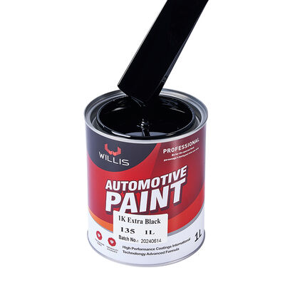 1K Extra Schwarz Flüssig Automotive Refinish Beschichtung Farbe 1K Feste Farbe Basisbeschichtung für Kunststoff Schwarz Automotive Beschichtung