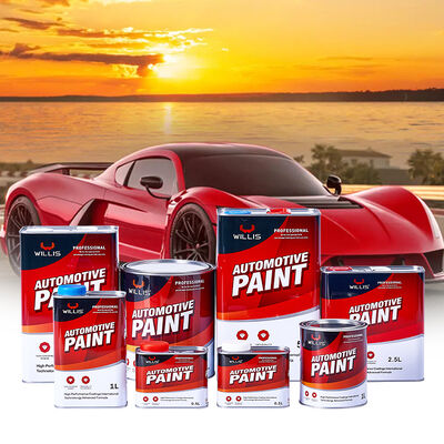 1K Orange-Rot Grundierung Autolack mit Verdünner & Härter, transparente Acrylharz-Flüssigbeschichtung für Reparaturen