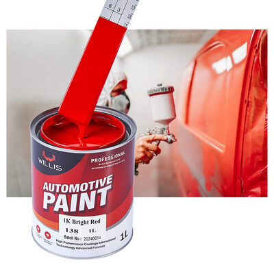 Hochwertiger 1K leuchtend roter Zweikomponenten-Acryl-Autolack Flüssigbeschichtung für Autoreparatur Fabrik Großhandelspreis