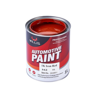 1K Eisen-Rote Autosprayfarbe Einkomponente Acrylharz Flüssig Automotive Veredelung Farbe Feste Farbe 1K Farbe Farbe China