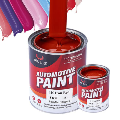1K Eisen-Rote Autosprayfarbe Einkomponente Acrylharz Flüssig Automotive Veredelung Farbe Feste Farbe 1K Farbe Farbe China