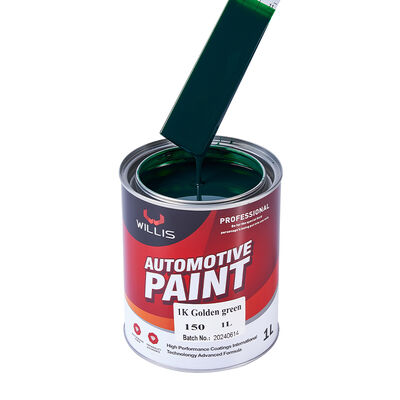 1K Goldgrüne Autosprayfarbe Einkomponente Akrylharz Flüssig Automotive Veredelung Farbe Feste Farbe 1K Farbe Farbe China