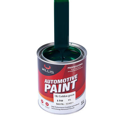 1K Goldgrüne Autosprayfarbe Einkomponente Akrylharz Flüssig Automotive Veredelung Farbe Feste Farbe 1K Farbe Farbe China