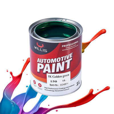1K Goldgrüne Autosprayfarbe Einkomponente Akrylharz Flüssig Automotive Veredelung Farbe Feste Farbe 1K Farbe Farbe China