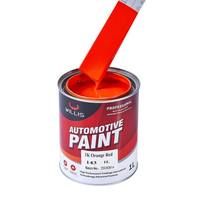 WILLIS 1K Orange Car Spray Paint Einkomponente Automotive Veredelung Acrylharz Flüssigkeitsbeschichtung Feste Farbe 1K Farbfarbe China
