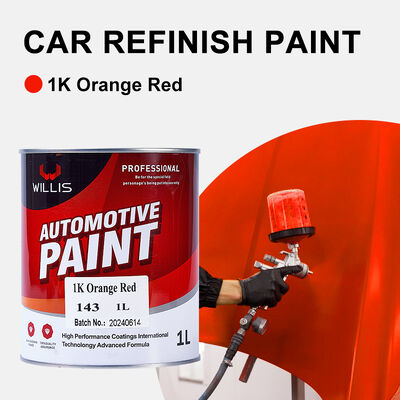 WILLIS 1K Orange Car Spray Paint Einkomponente Automotive Veredelung Acrylharz Flüssigkeitsbeschichtung Feste Farbe 1K Farbfarbe China
