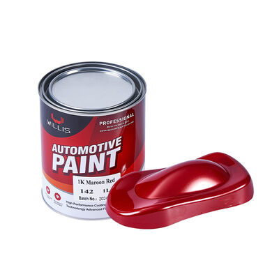 Auto Refinish 1K Maroon Red Basecoat Car Paint Solid 1K 2K Acrylic Resin Liquid Coating for Car Repair Spray Application