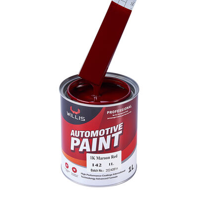 Auto Refinish 1K Maroon Red Basecoat Car Paint Solid 1K 2K Acrylic Resin Liquid Coating for Car Repair Spray Application