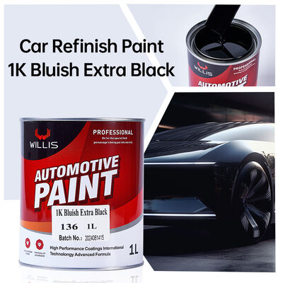 WILLIS 1K Farbfarbe für Autos Beschichtet Kunststoff in 1K Acrylharz mit Extra Schwarz Premium 1K Farbe für Fahrzeugbeschichtung