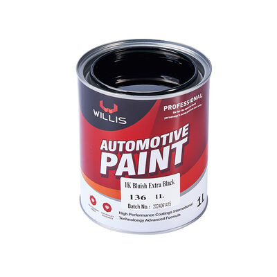 WILLIS 1K Farbfarbe für Autos Beschichtet Kunststoff in 1K Acrylharz mit Extra Schwarz Premium 1K Farbe für Fahrzeugbeschichtung