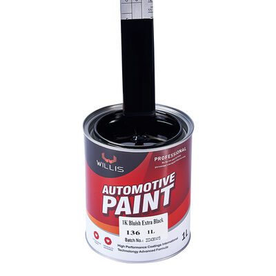 WILLIS 1K Farbfarbe für Autos Beschichtet Kunststoff in 1K Acrylharz mit Extra Schwarz Premium 1K Farbe für Fahrzeugbeschichtung