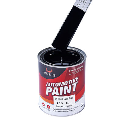 WILLIS 1K Farbfarbe für Autos Beschichtet Kunststoff in 1K Acrylharz mit Extra Schwarz Premium 1K Farbe für Fahrzeugbeschichtung